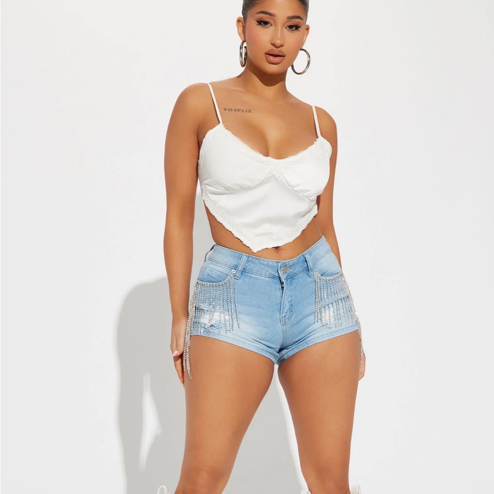Spring Bling stretch Denim Shorts